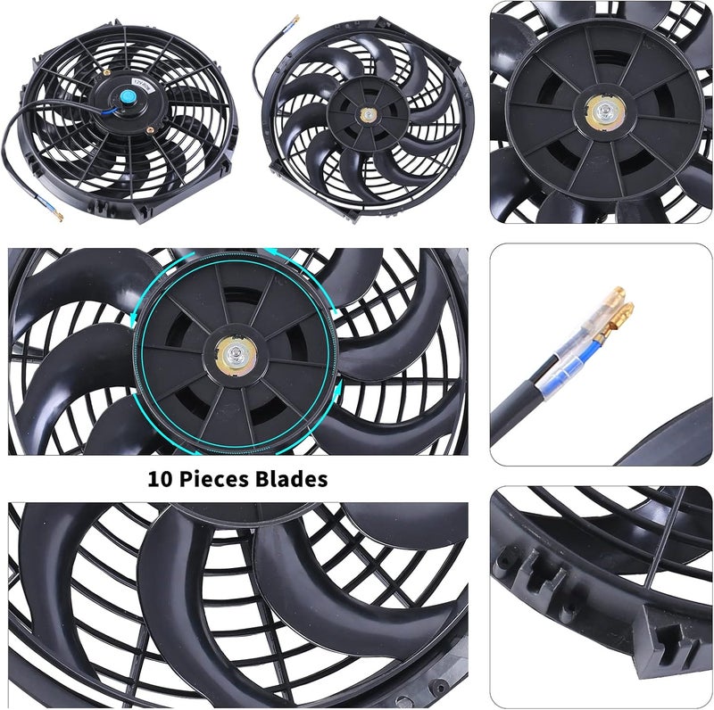 FGJQEFG 12 Inch Universal Slim Electric Radiator Cooling Fan Kit - Image 5