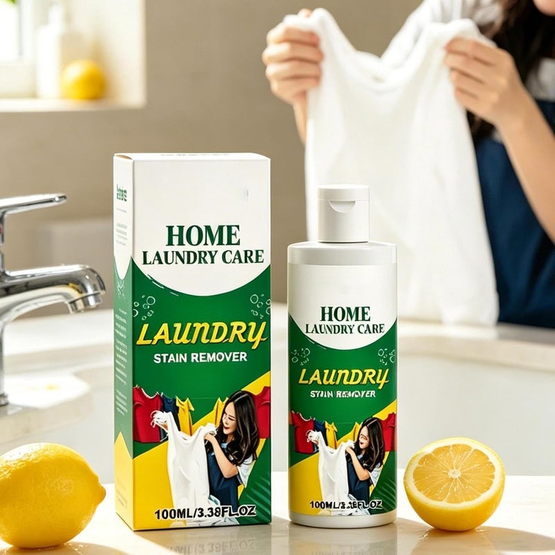 Clothes Stain Remover - 100ml Long-Lasting Powerful - Laundry Oil Stain Remover Spray - for Home Daily Travel Dorm Clothes Fabric Carpet Upholstery - Image 3