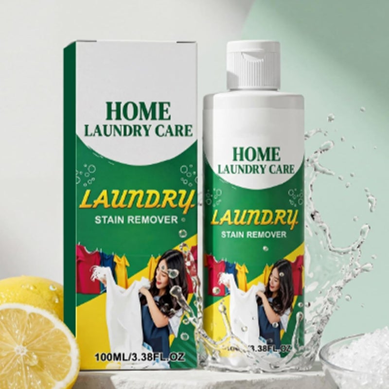 Clothes Stain Remover - 100ml Long-Lasting Powerful - Laundry Oil Stain Remover Spray - for Home Daily Travel Dorm Clothes Fabric Carpet Upholstery - Image 2