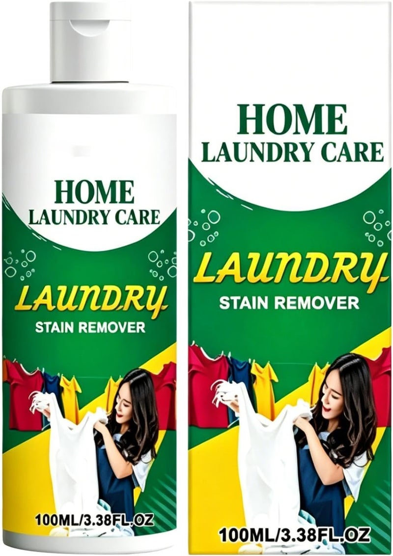 Clothes Stain Remover - 100ml Long-Lasting Powerful - Laundry Oil Stain Remover Spray - for Home Daily Travel Dorm Clothes Fabric Carpet Upholstery - Image 1