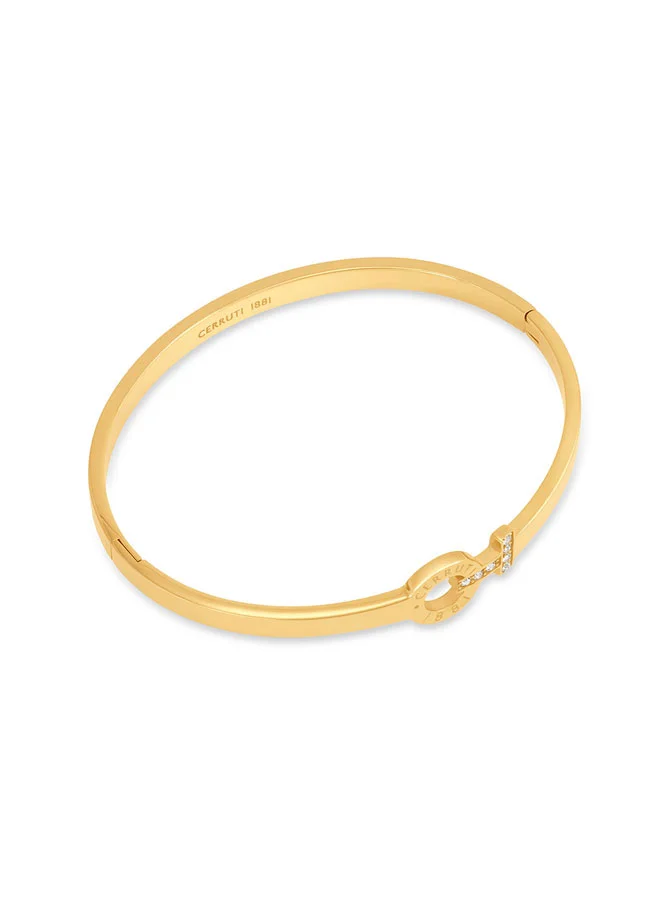 CERRUTI 1881 Flavia Gold Crystal Bangle for Women