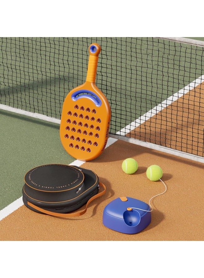 فيد مجموعة تدريب التنس مع مضرب واحد وملحقاته، معدات ارتداد تلقائية، جودة كرة تنس احترافية، محمولة، مناسبة للتدريب الذاتي، ممارسة التنس للمبتدئين، لعب التنس مع العائلة - Image 1