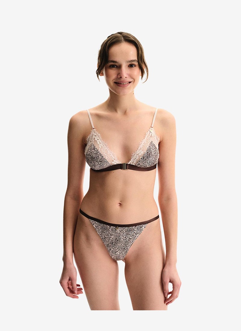 Penti Women Micro Lace Triangle Multicolour Wireless Bra - Image 1