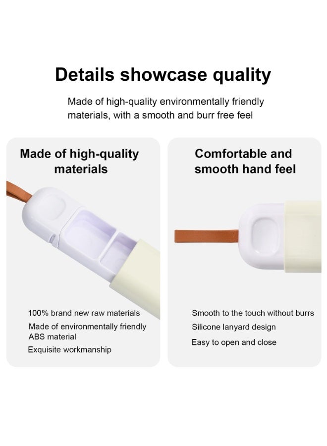 Compact and Durable Anti-Moisture Three-Compartment Pill Box - Waterproof Seal, Eco-Friendly ABS Material, Large Capacity, Ideal for Travel, Daily Use, Medication Storage, and Easy Carry (2 Pieces ,Grey) - Image 4