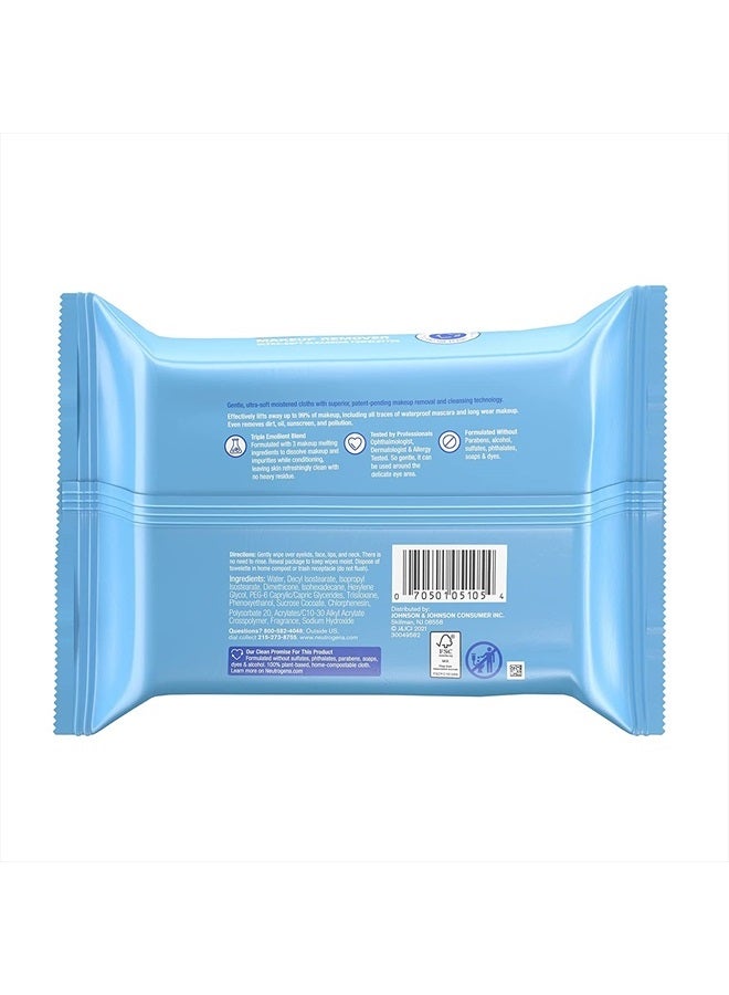 Neutrogena Makeup Remover Facial Cleansing Towelettes, Daily Face Wipes to Remove Dirt, Oil, Makeup & Waterproof Mascara, Gentle, Alcohol-Free, 25 ct (Pack of 3) - Image 5