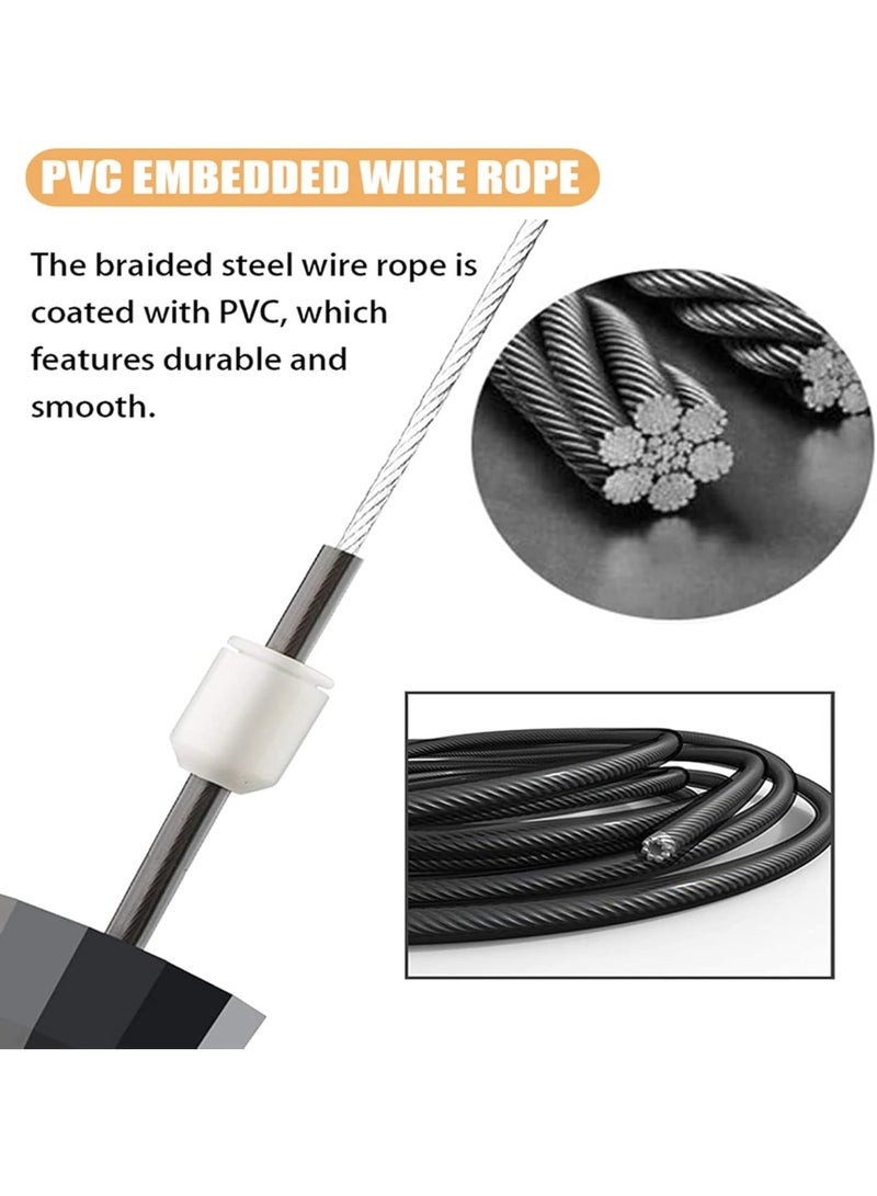 JoyLoom Jump Rope, Tangle-Free Rapid Speed Jumping Rope Cable with Ball Bearings for Women, Men & Kids, Adjustable Steel Jump Rope with Foam Handles for Home Gym Exercise Fitness Workout Equipment & Slim Body - Image 4