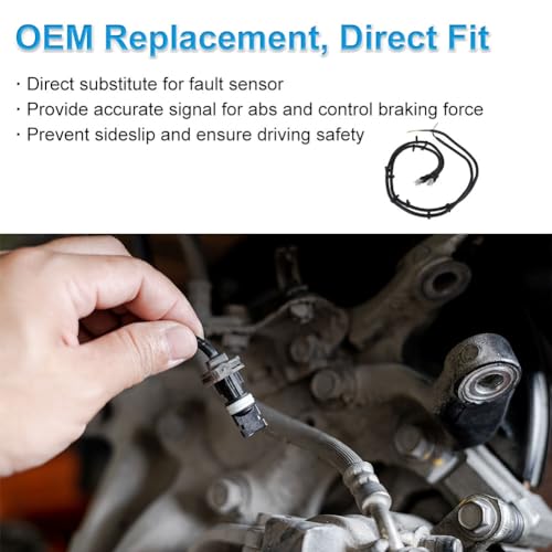 WMPHE 2 Pcs Front ABS Wheel Speed Sensor Wire Harness Pigtail Plug Compatible with Buick Cadillac STS Chevy Impala Monte Carlo Hummer Oldsmobile Pontiac Saturn 2000 to 2010, 10340314, 10340316, 970040 - Image 4