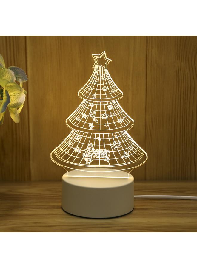 Bluejw Christmas 3D Nightlight Creative Luminous Projection Atmosphere Light Indoor Home Decoration Colorful Light Bedside Lighting Table Lamp - Image 2