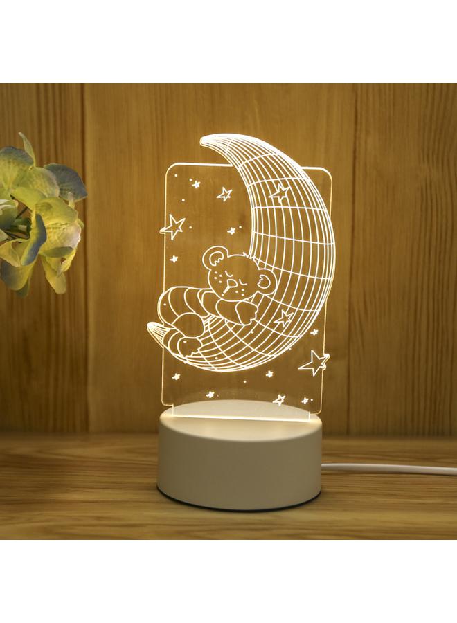 Bluejw Christmas 3D Nightlight Creative Luminous Projection Atmosphere Light Indoor Home Decoration Colorful Light Bedside Lighting Table Lamp - Image 1