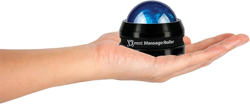 Core Products Omni Massage Ball Manual Roller Massager for Self Massage Therapy Tool Black Cap  Blue - Image 2