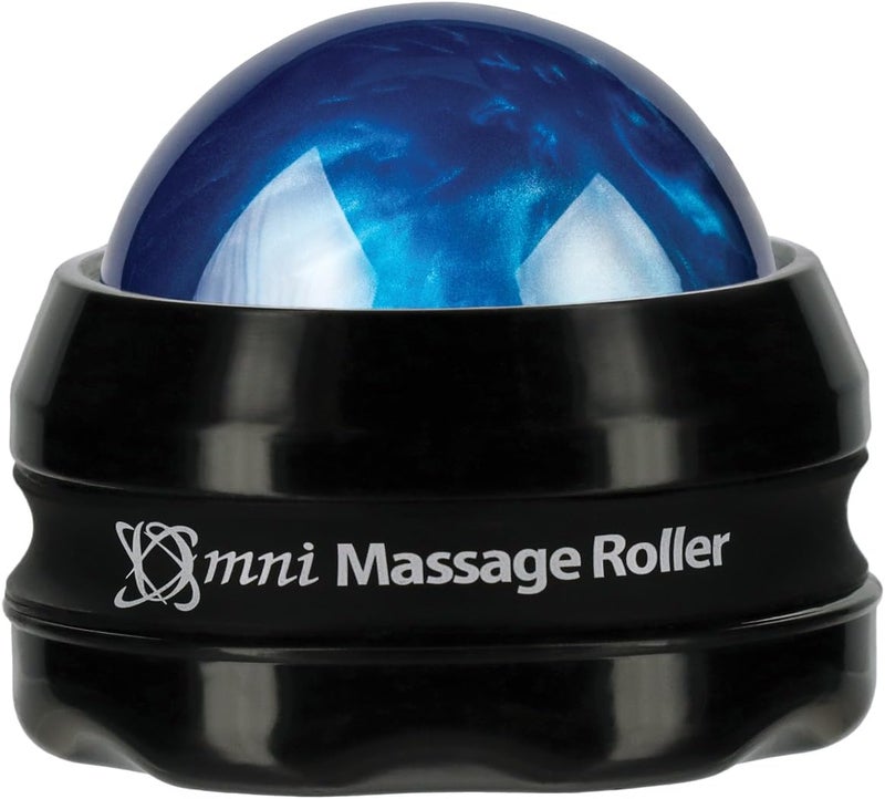 Core Products Omni Massage Ball Manual Roller Massager for Self Massage Therapy Tool Black Cap  Blue - Image 1
