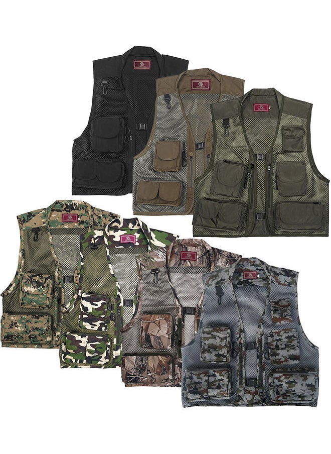 Generic Fishing Photography Vest Summer Multi Pockets Mesh Jackets Quick Dry Waistcoat M  - Image 4