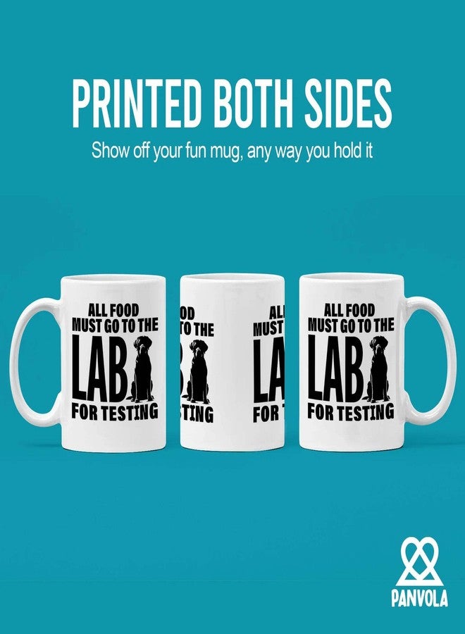 Panvola All Food Must Go To The Lab For Testing Labradoodle Lovers Gifts Labrador Retriever Dog Mom Dad Novelty Drinkware Ceramic Mug 11 oz White 11 oz - Image 3