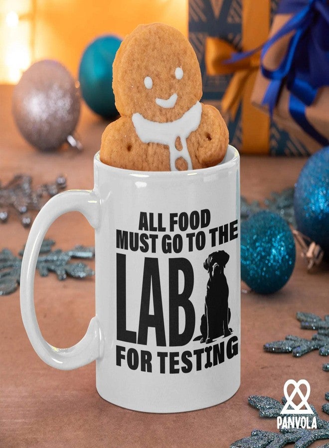 Panvola All Food Must Go To The Lab For Testing Labradoodle Lovers Gifts Labrador Retriever Dog Mom Dad Novelty Drinkware Ceramic Mug 11 oz White 11 oz - Image 5