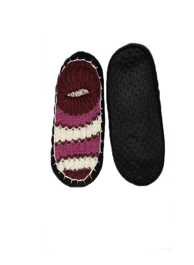 V3E جوارب لوفر صوفية محبوكة دافئة شتوية V3E مع خطوط ملونة للأولاد والبنات (B002، 4-5 سنوات) - (قد يختلف اللون) - Image 3