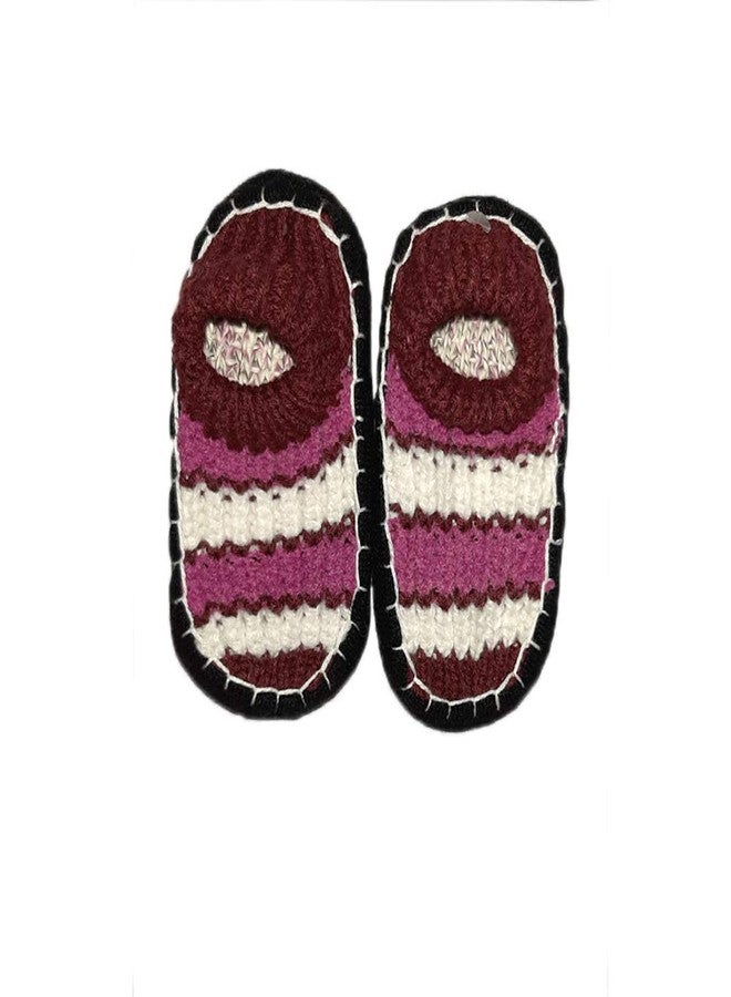 V3E جوارب لوفر صوفية محبوكة دافئة شتوية V3E مع خطوط ملونة للأولاد والبنات (B002، 4-5 سنوات) - (قد يختلف اللون) - Image 1