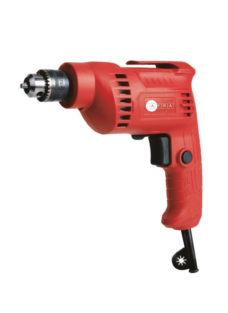 AFRA AFRA ELECTRIC DRILL, 10MM, 420W, and 3800r/Min No-Load Speed, Steel: Φ6.5mm, Wood: Φ15mm Max. Drilling Capacity, Ergonomic Body Design, Small And Compact, AFT-10-420EDRD, 1-Year Warranty. 