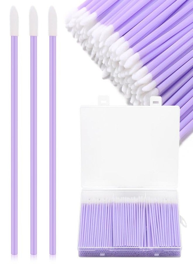 GEMSANVA 240 Pieces Disposable Lip Wands Lip Brushes,Lipstick Applicator Brushes Lip Gloss Wand,Soft Lint Free,Eyes & Lips Makeup Applicator Wands Tools（PURPLE） - Image 1