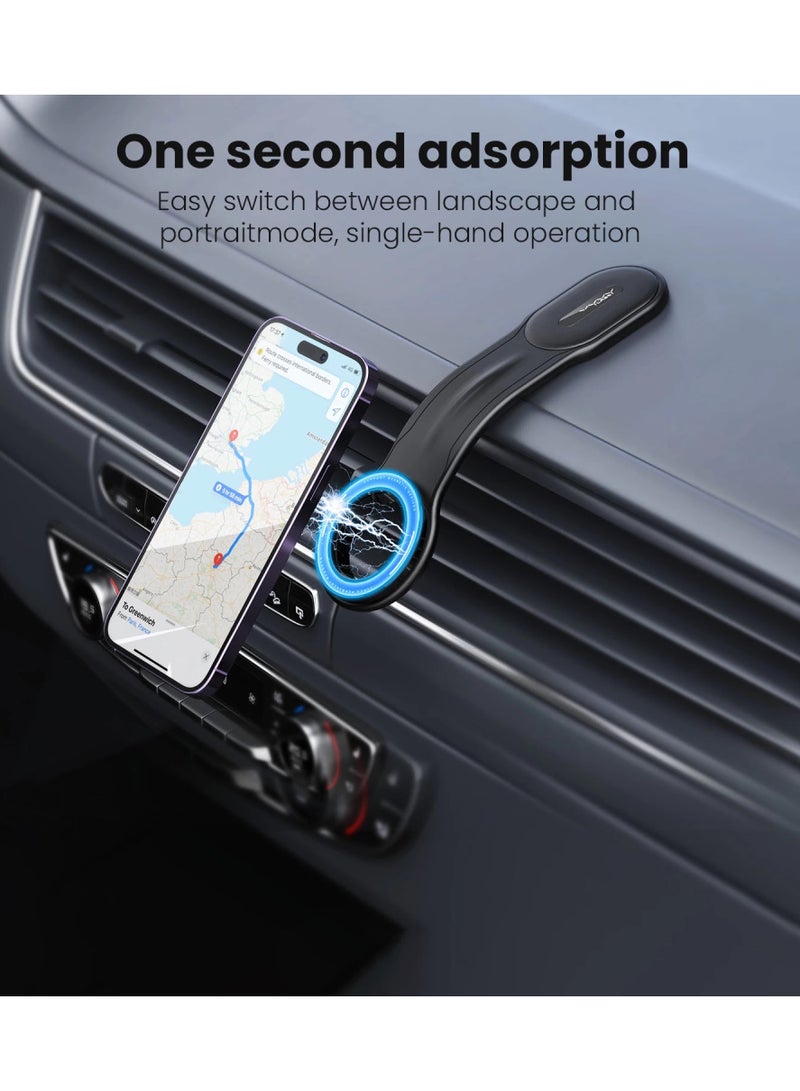 VYVYLABS حامل السيارة المغناطيسي القابل للانحناء M01 من Vyvylabs باللون الأسود - Image 5