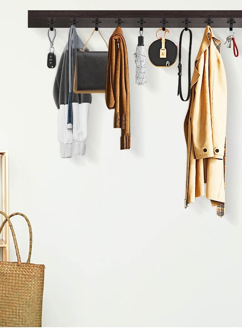 Stainless Steel Screw Mounted Ceiling Hooks, Under-Shelf Towel, Robe Clothes Hook, Heavy Duty Coat Hook Hanger for Bathroom, Kitchen, Cabinet, Garage, 15 Pack (Matte Black) - Image 3