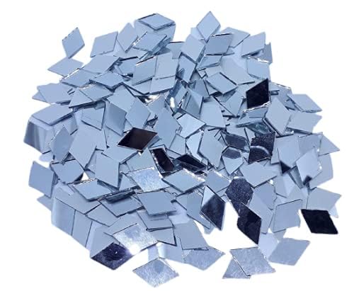 AAASAH Shisha Mirrors for Embroidery and Craft Purpose Diamond Shape Size 1Cm Pack of 120 Pcs