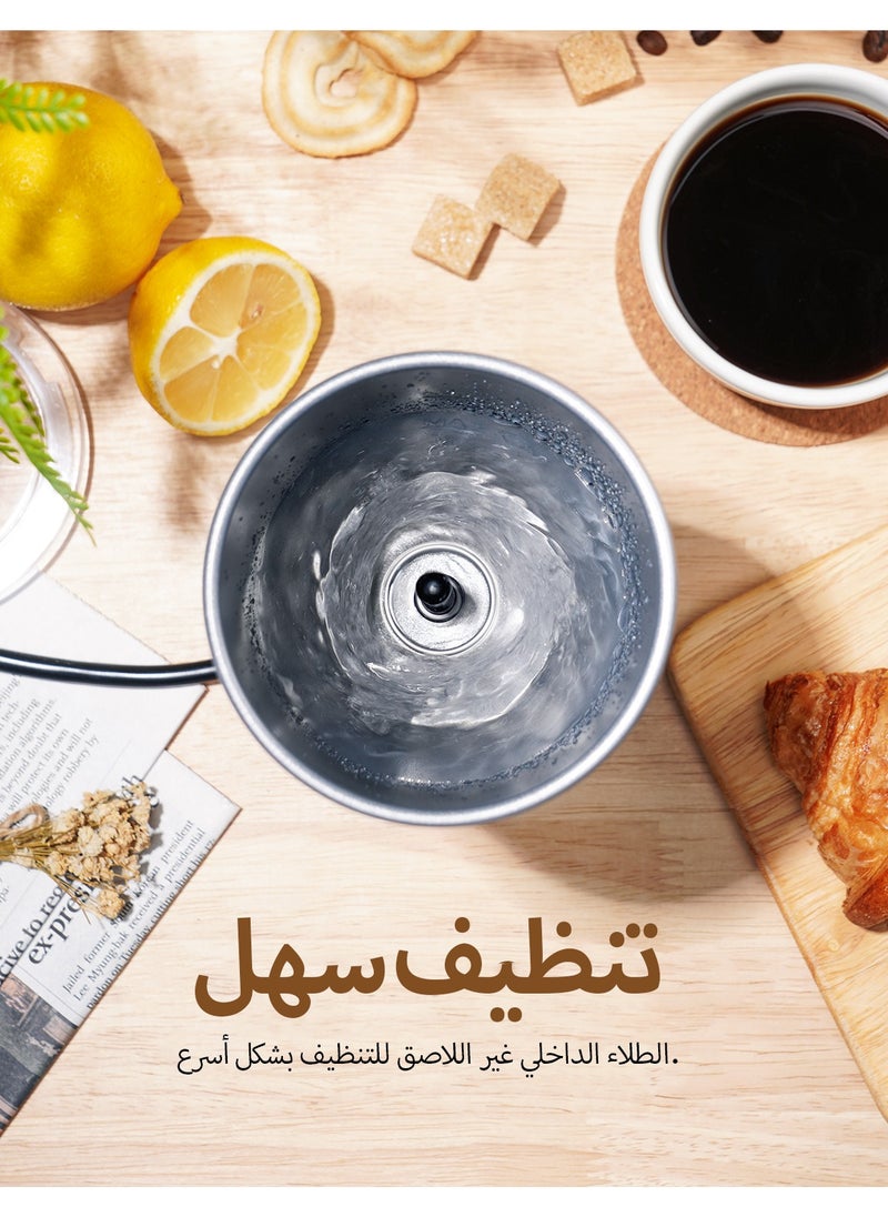 إبسون - مضخم ومسخن الحليب الكهربائي، 4 في 1، سخان تسخين ومسخن تلقائي، صانع الرغوة الساخنة والباردة للقهوة، اللاتيه، الكابتشينو، الشوكولاتة الساخنة، سعة 300 مل / 10 أونصة. - Image 1