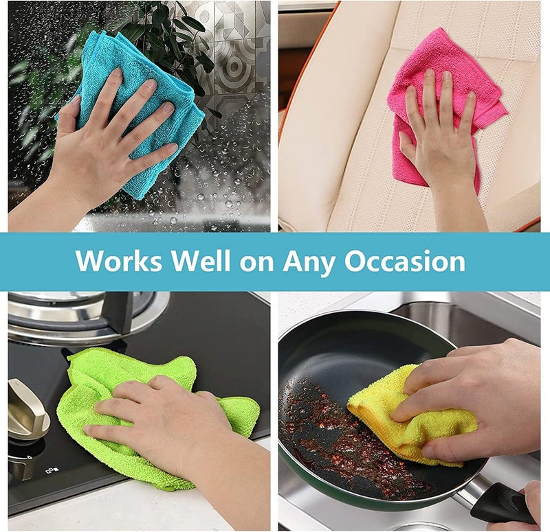 Winberg ® Microfiber Cleaning Cloth Grey Pack of 12, Size: 40 x 40 cm, 250 GSM Multi-Functional Cleaning Towels for Car Cleaning TWGRY-012 - Image 2