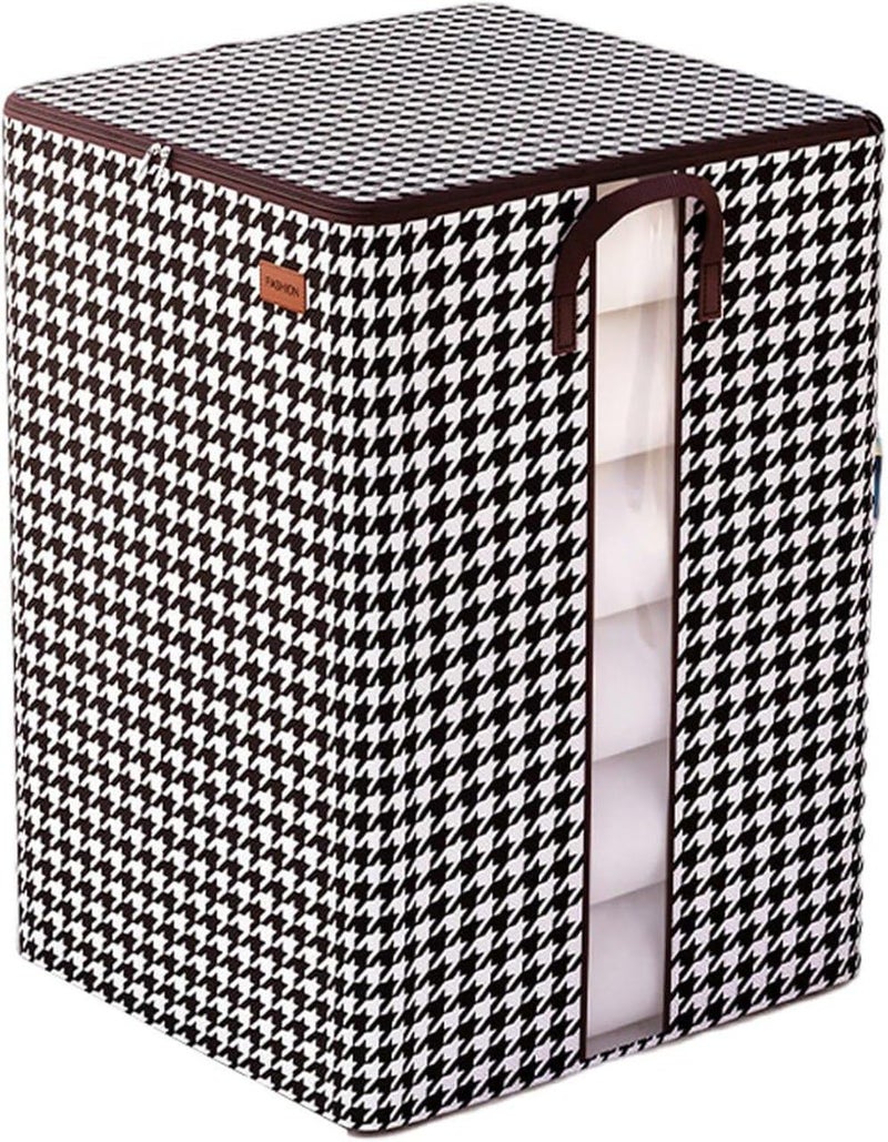EXOMOON Storage Clothes Bins 180L Organizers with Clear Window Clothes Organizers and Storage with Durable Handle and Zippers for Organizing Clothing Blanket Pillows Living Room Bed Room 1 - Image 1