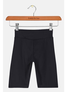 oysho Kids Girl Sportswear High Rise Biking Short, Black  - Image 2