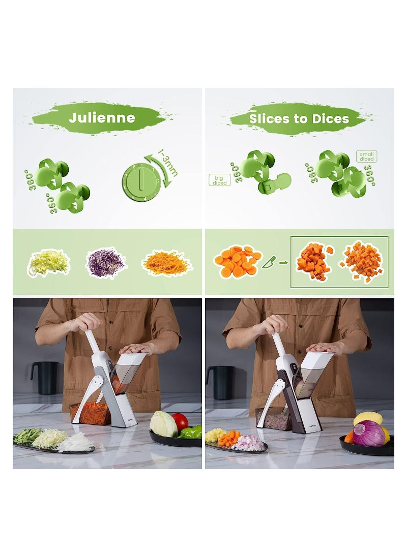 Generic - SliceMaster Turbo Slice: 30 Cuts, Mandoline Slicer Food Chopper, ALL IN ONE : Slicer, Chopper, Grater, Dicer, French Fry Cutter - Image 1
