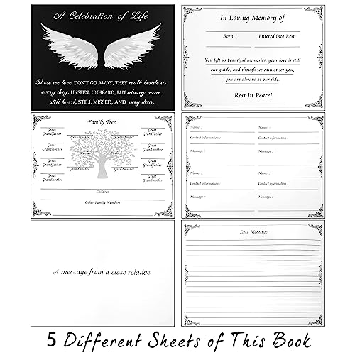 SOITIS Funeral Guest Book for Memorial Service Celebration of Life Guest Book 80 Pages Funeral Sign-in Book - A Celebration of Life - Image 3