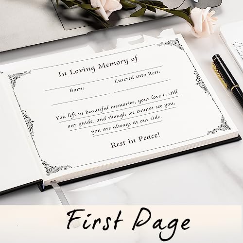 SOITIS Funeral Guest Book for Memorial Service Celebration of Life Guest Book 80 Pages Funeral Sign-in Book - A Celebration of Life - Image 4