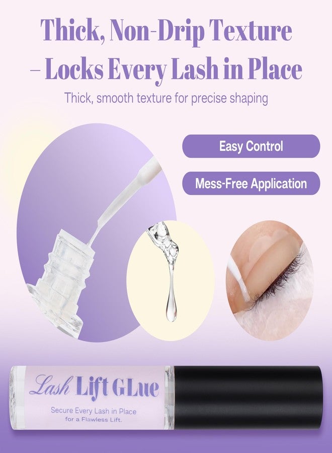 CALAILIS Lash Lift Glue, Strong Sticky Lash Lift Adhesive for Lash Lifting and Curling, No Irritation and Odorless Eyelash Perm Glue Dissolves Quickly in Water, 5ML - Image 3