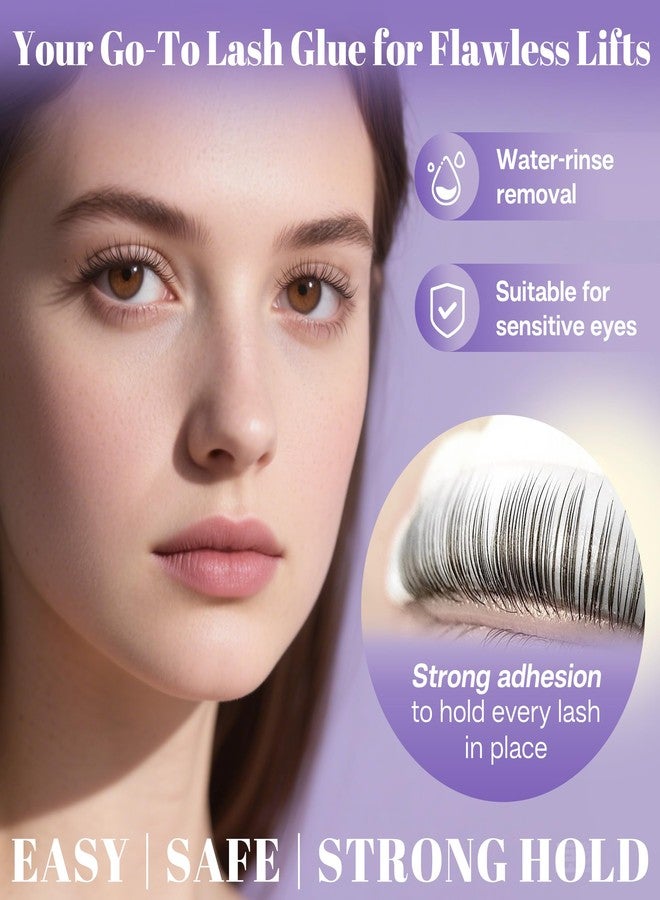 CALAILIS Lash Lift Glue, Strong Sticky Lash Lift Adhesive for Lash Lifting and Curling, No Irritation and Odorless Eyelash Perm Glue Dissolves Quickly in Water, 5ML - Image 2