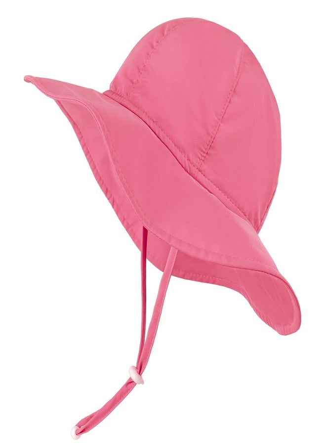 HECCEI Baby Sun Hat, Windproof, Sunscreen, Warm, UPF 50+ DryShade WhaleFold Outdoor Beach Hat for 0-24 Months Toddler Boys & Girls (US, Age, 24 Months, Bubblegum Pink) - Image 1