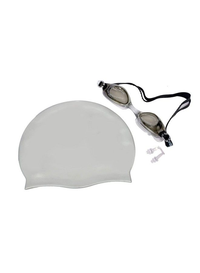 Kabello Silicone Waterproof Comfy Bathing Cap Swimming Hat For Long & Short Hair With Goggles And Ear Plugs (Multicolor) - Image 5