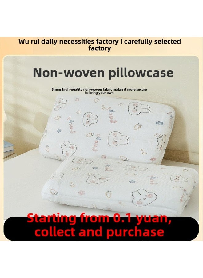 Disposable Pillowcase Travel Pillowcase Thickened Dirty Hotel Hospital Sleeper Disposable Disposable Pillowcase-Color:[10 Stretch Pillowcases]-Specifications:Bear Style - Image 2