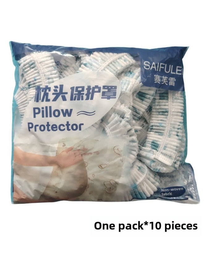 Disposable Pillowcase Travel Pillowcase Thickened Dirty Hotel Hospital Sleeper Disposable Disposable Pillowcase-Color:[10 Stretch Pillowcases]-Specifications:Bear Style - Image 1
