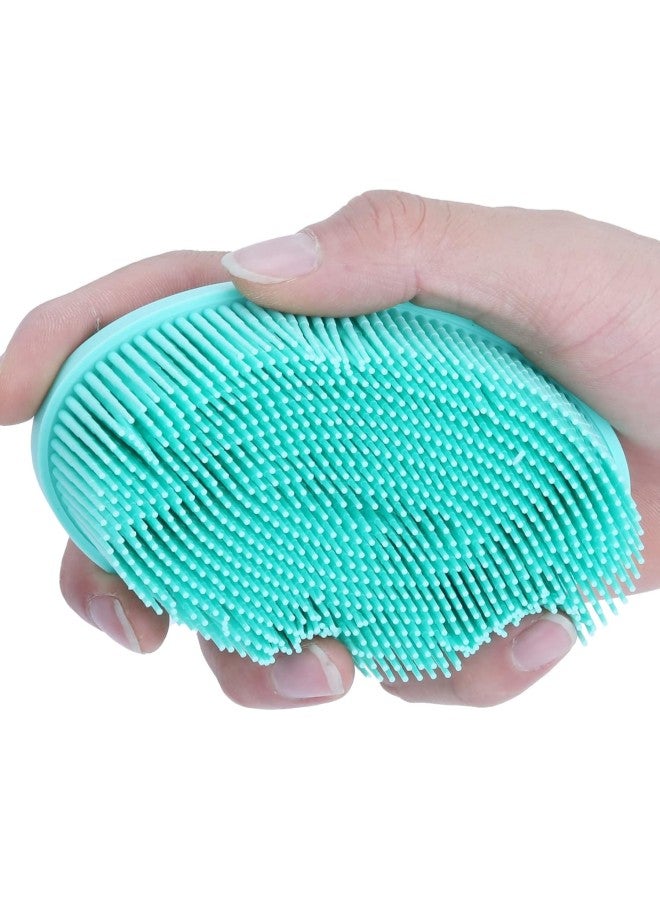 klarako Silicone Shower Brush Multifunctional Massage Brush Baby Tactile Training Tool for Home(Green) - Image 4