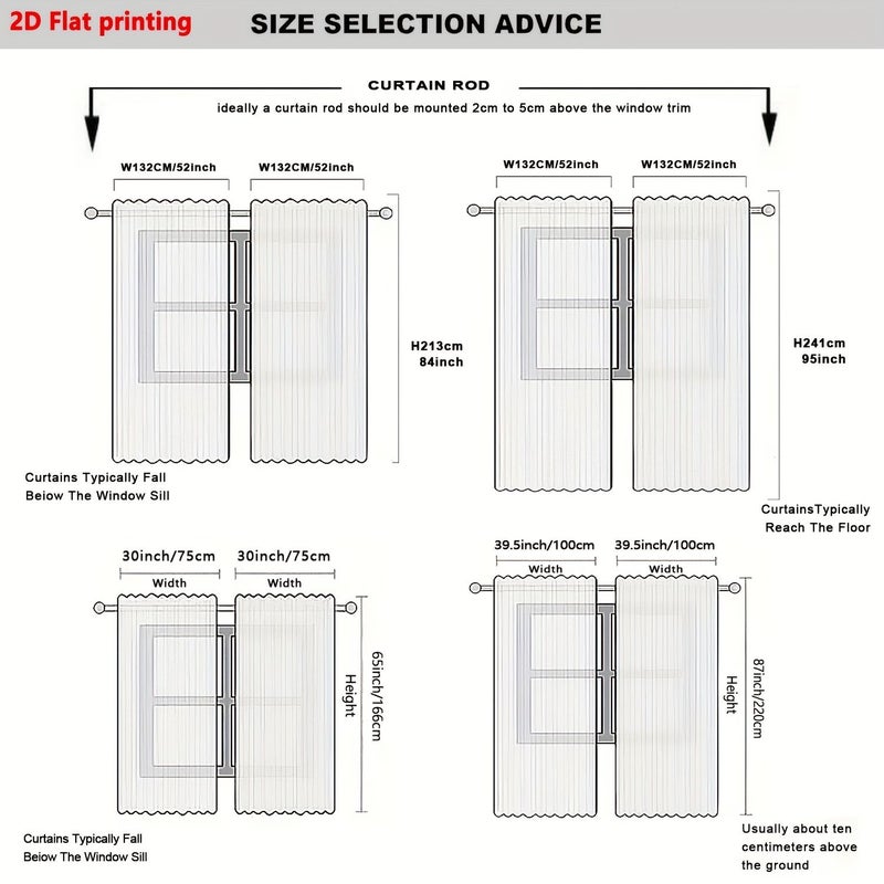 2 Piece Polychrome Cherry Blossom Japanese Pagoda Landscape Curtains 30x65 Inch Traditional Scenic Design Rod Pocket Panel Soft Light Filtering Privacy Protection for Living Room Bedroom Kitchen - Image 3