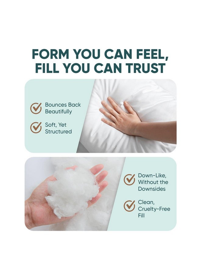 PILLOWFLEX Pillowflex Synthetic Down Pillow Insert - 19x19 Down Alternative, Ultra Soft Throw Pillow, Couch Sham, Bed Sleeping Accent Pillow - 1 Decorative Accent Form  - Image 5
