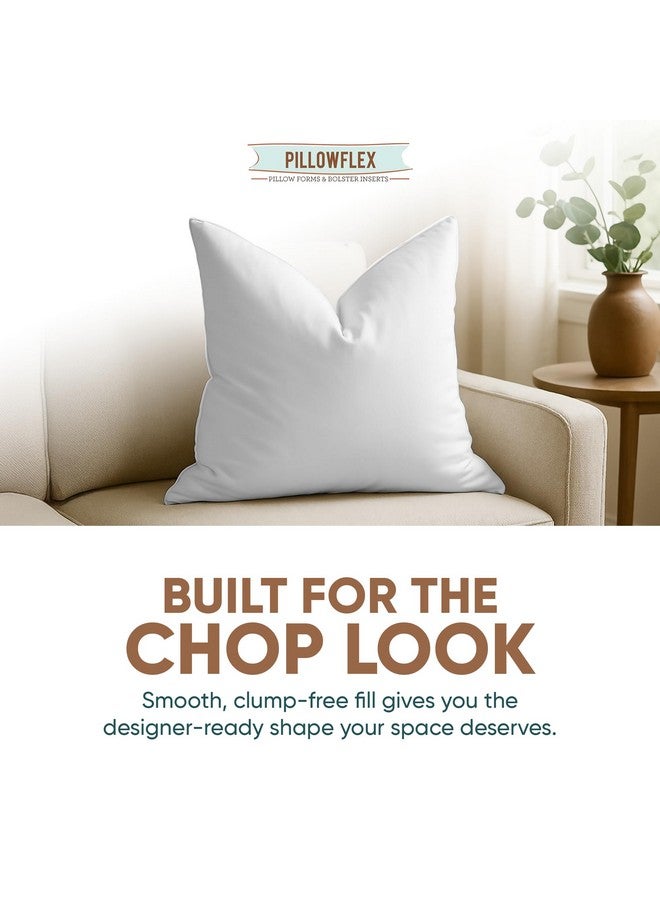 PILLOWFLEX Pillowflex Synthetic Down Pillow Insert - 19x19 Down Alternative, Ultra Soft Throw Pillow, Couch Sham, Bed Sleeping Accent Pillow - 1 Decorative Accent Form  - Image 4