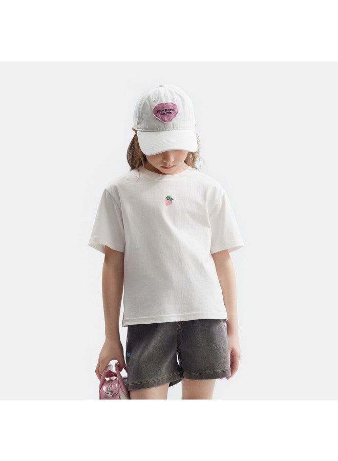 مكد Mqd مجموعة من قطعتين للبنات: تي شوت صيفي لطيف وبلومينج أوفيرول - Image 3