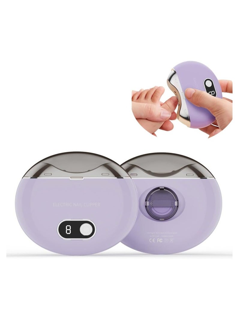 LINJIE Electric Nail Clippers Automatic Nail Clipper With Power Display And 3 Speed Adjustment USB Rechargeable Nail Clippers Low Noise Portable Nail Cutter File for Baby And Adult Suitable - Image 1