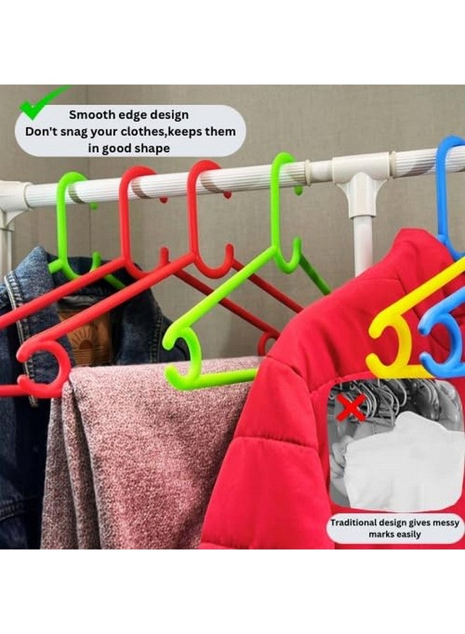 Mahaware Plastic Hangers for Clothes Hanging - Ideal Cloth Hangers for Clothes in Wardrobe | Almirah Organizer | Cloth Hanger Set of 6 | Red - Image 2