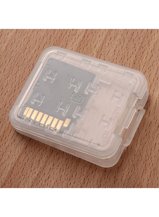 BURAQ 10 PCS Mini Transparent Multifunctional Storage Card Box  - Image 1