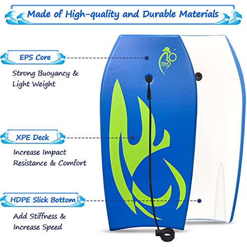 Bo-Toys Body Board Lightweight with EPS Core (Blue, 41-INCH) - Image 2