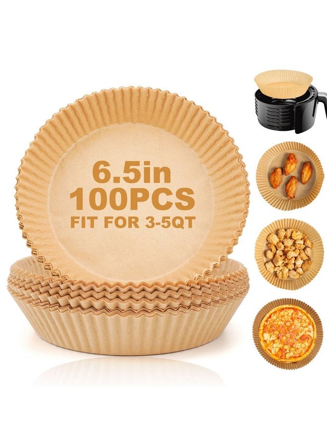 ctizne Air Fryer Paper Liners Disposable: 100PCS Round Airfryer Oven Insert Parchment Sheets Grease and Water Proof Non Stick Basket Liners for Baking Cooking from ctizne  - Image 1