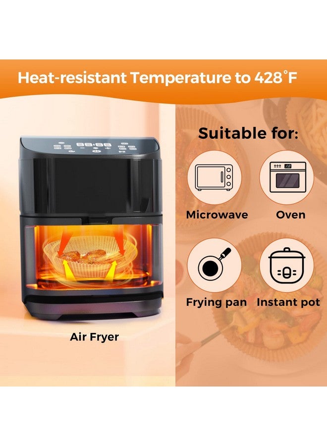 ctizne Air Fryer Paper Liners Disposable: 100PCS Round Airfryer Oven Insert Parchment Sheets Grease and Water Proof Non Stick Basket Liners for Baking Cooking from ctizne  - Image 5