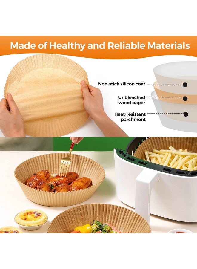 ctizne Air Fryer Paper Liners Disposable: 100PCS Round Airfryer Oven Insert Parchment Sheets Grease and Water Proof Non Stick Basket Liners for Baking Cooking from ctizne  - Image 3